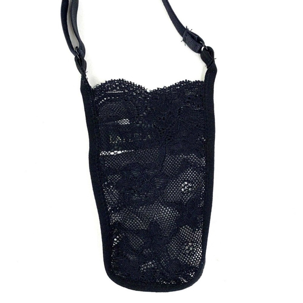 La Perla crossbody, black, lace pouch - Picture 8 of 8